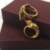 18k Gold plated stainless steel Crocodile Men's Ring