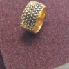 18k minimalist Gold plated stainless steel Men`s Ring