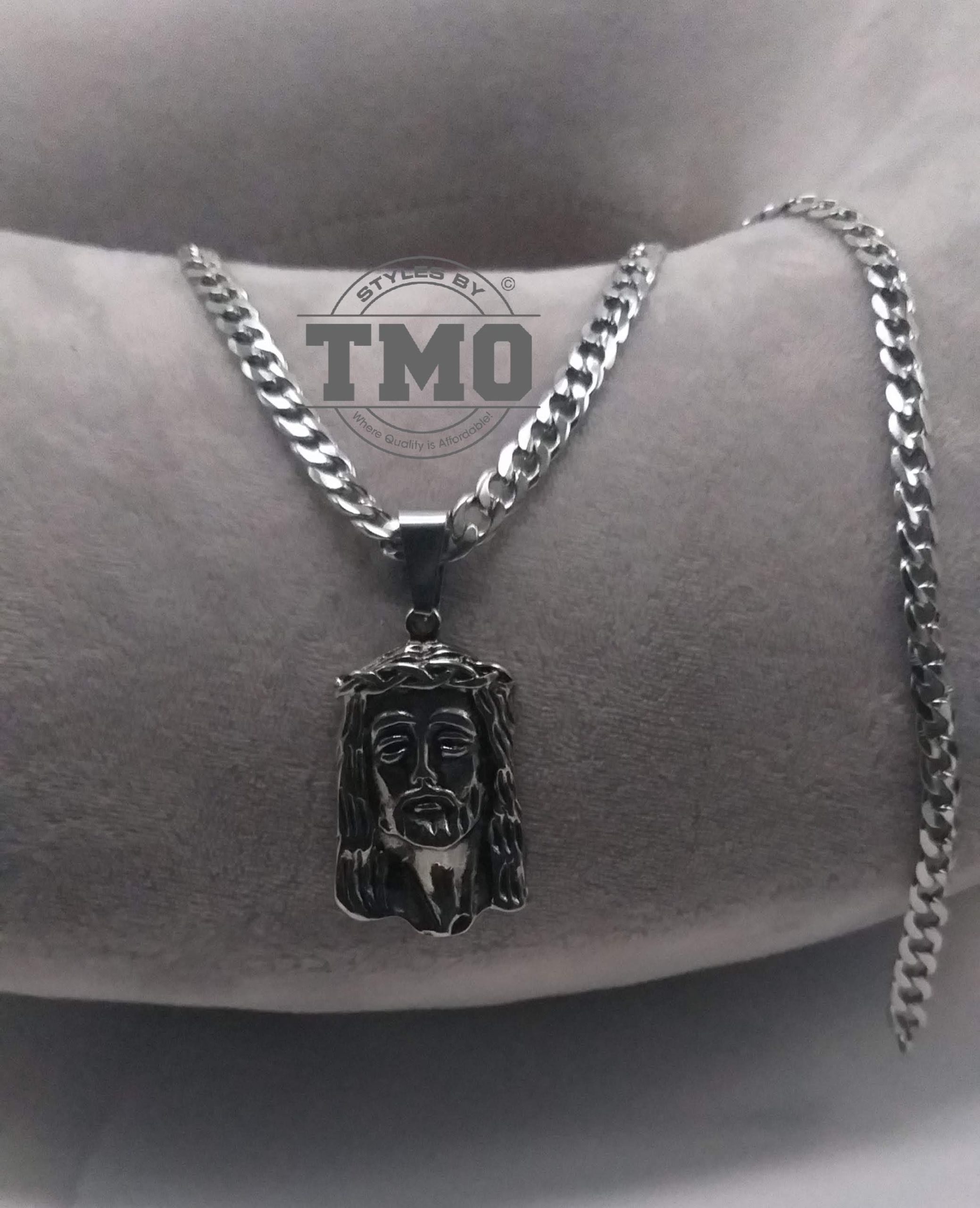 Jesus piece stainless steel necklace