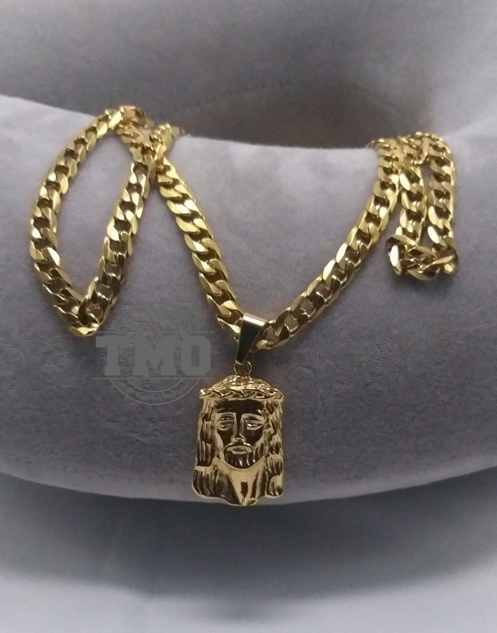 Jesus piece stainless steel necklace