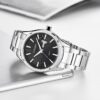 Silver stainless steel longbo watch