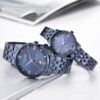 Longbo blue steel couples watch set