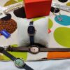 Longbo (83546) Black sleek Leather band (green dial) female watch, 30m water resistance.