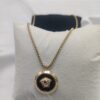 Versace necklace with Black interior, stainless steel gold plated material