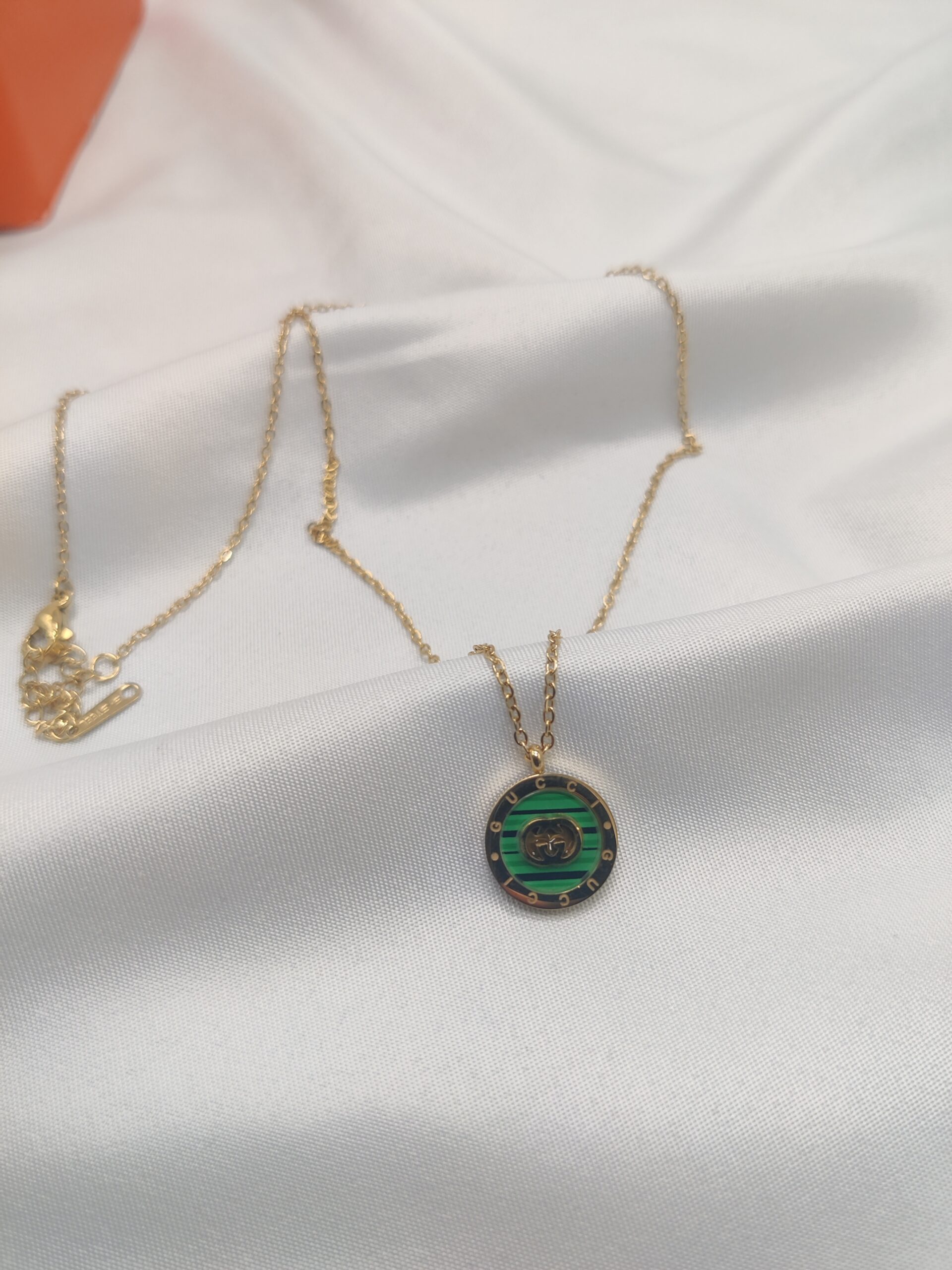 Gucci inspired Green Pendant Necklace