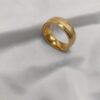 Stainless steel gold plated wedding band style ring 8mm by 1.8 size 9