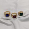 Male Gem Stone Ring Size 8 Blue