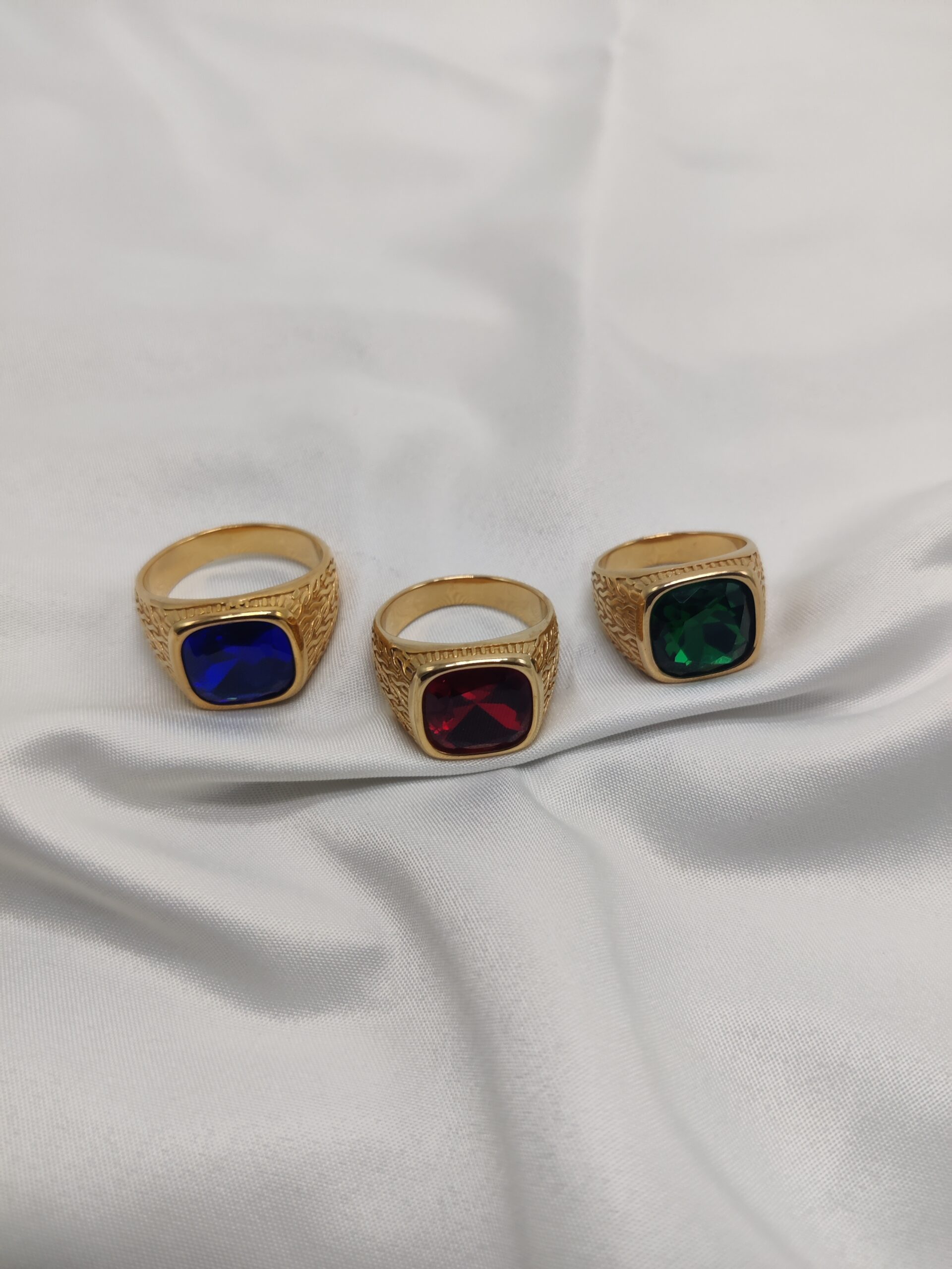 Male Gem Stone Ring Size 8 Blue
